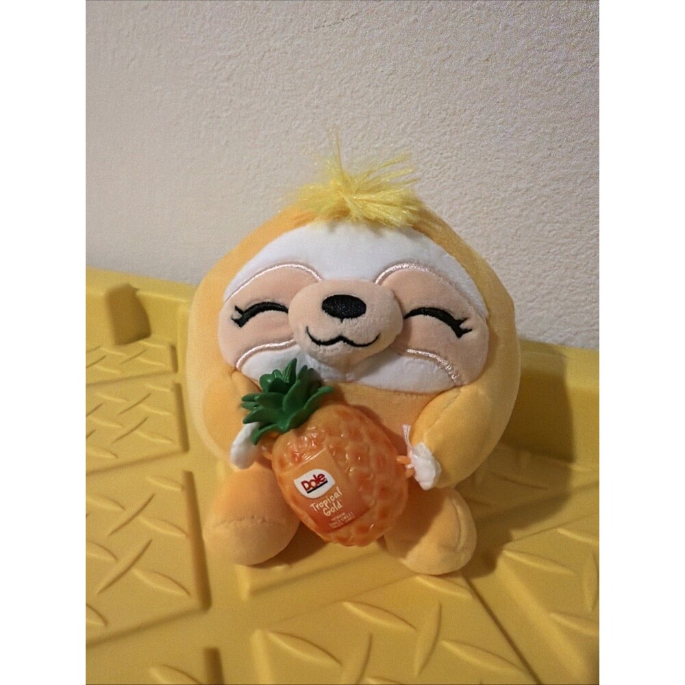 Mini Brands Snackles 5” Mystery Plush  Sloth with Dole Tropical Gold Pineapple